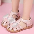 thumbnail image 2 of Caqnni Jelly Sandals for Girls,Closed Toe Princess Summer Dress Shoes Fisherman Gladiator Water Beach Flat Sandals for Toddler/Little Kid/Big Kid Toddler Girl Sandals, 2 of 9