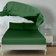 thumbnail image 3 of Royale Linens 2 Pack Bulk Flat Sheet Set - Top Sheets - Soft Microfiber - Wrinkle & Stain Resistant - for Hotel, Massage Table, Hospital, Dorm - Queen Flat Sheet Sold Separately (Queen, Hunter Green), 3 of 5