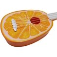thumbnail image 5 of ZECATL Toy Ukulele 13 Inch Mini Fruit 4 String Toy Guitar Musical Instrument Educational Toy for 3-8 Toddlers Kids (Orange), 5 of 5