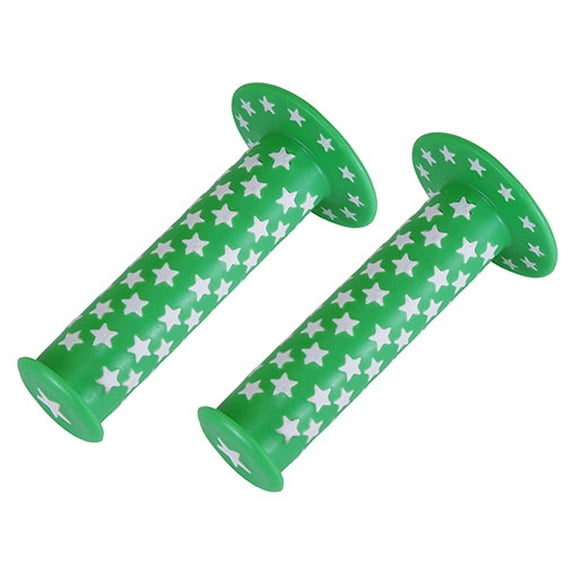 Lowrider Star Bike Grips 2006 Green White Star. for Bike Handle Bars, Bicycle Handle Bars, Works on 7/8" Handlebar. 1 Set