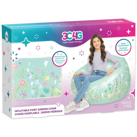 Three Cheers for Girls Kids inflatable Portable Waterproof Fairy Garden Chair