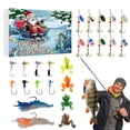 thumbnail image 1 of Calendario de Adviento de pesca Calendario de Adviento de pesca para hombres adultos y adolescentes, para agua dulce y salada, plástico blando, para padres, novios y abuelos F, 1 of 8