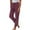 Red, variant on Women's Spring Elastic Straight Leg Casual Pants Button Detail Leisure Style