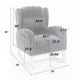 thumbnail image 2 of FFH Rocking Chair, Nursery Rocker with Side Pocket, Teddy Dark Gray, 2 of 2