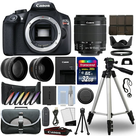 Canon EOS Rebel T6 DSLR Camera + 18-55mm IS II 3 Lens Kit + 32GB Best Value