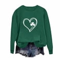 thumbnail image 6 of LEKWK St Patricks Day Shirt Women Comfy Pullover Long Sleeve Sweatshirts Trendy Holiday Tops Diamond Crystal Swirl Shamrock Outfits, 6 of 6