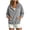 Gray, variant on Oversized Corduroy Hooded Jackets For Women Henley Neck Long Sleeve Hooded Shirts Fall Casual Loose Pullover Tops With Drawstring