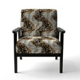 thumbnail image 4 of Designart "Cheetha Floral Pattern I" Upholstered Glam Accent Chair and Marble Arm Chair - Multiple Color & Pattern, 4 of 7
