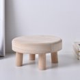 thumbnail image 1 of Taburete bajo de madera Taburete para niños Estante para macetas para el hogar Taburete redondo para cambiar zapatos Taburete pequeño de madera Taburete pequeño redondo para el hogar, 1 of 5