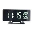 thumbnail image 2 of NARABB Digital Electronic Clock LED Display Electronic Clock Stereo Digital Display Snooze Alarm Clock 12/24H Switching Temperature Display Plug In Version, 2 of 6