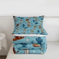 thumbnail image 5 of meiyoeat Blue Cowboy Cactus Twin Comforter Sets For Boys,Western Animal Pattern Bedding Set,Reversible,2pcs,1 Comforter and 1 Pillowcase, 5 of 7