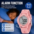 thumbnail image 5 of Kids Digital Watch for Age 4-12 Outdoor Multifunction Watch with Silicone Strap,EL Backlight,Alarm,Stopwatch,Waterproof Watch for Boys Girls, 5 of 8