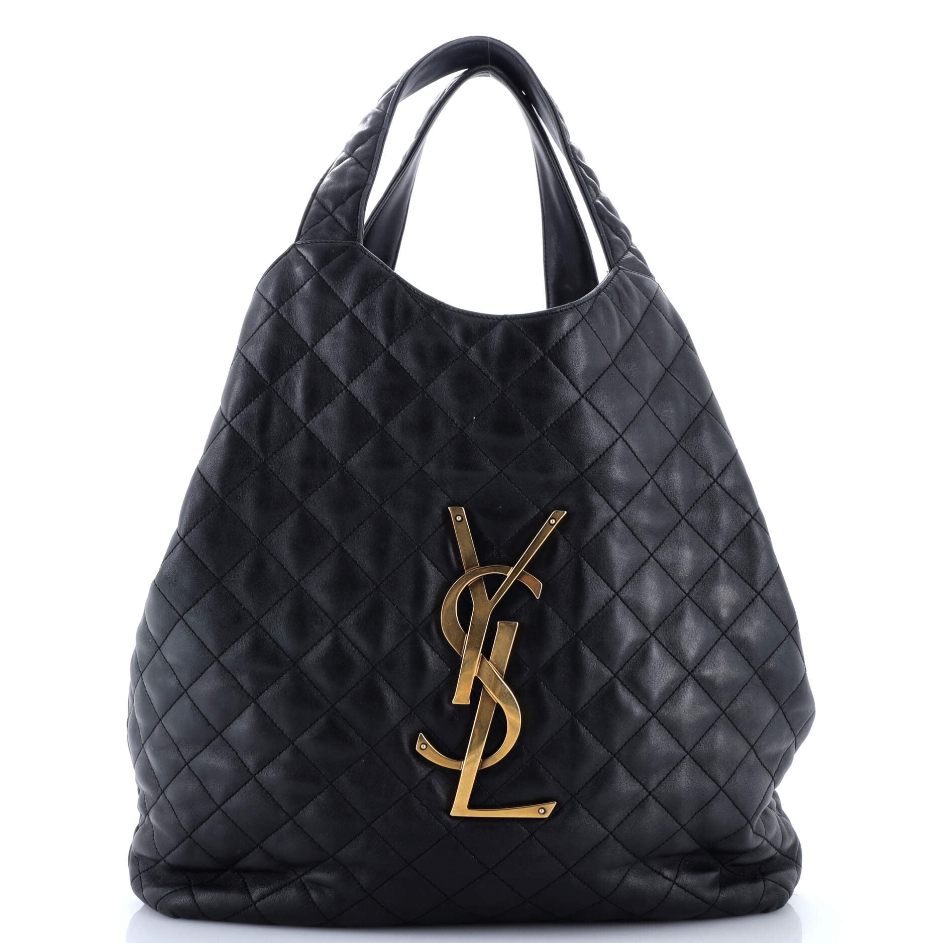 Pre-Owned Saint Laurent Icare Shopping Tote Quilted Leather Maxi By Rebag
