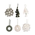 thumbnail image 2 of PONPRNGY 1Pc Christmas Hand Woven Small Christmas Tree Christmas Circle Snowflake Decoration Small Pendant Hanging Wall Mounted, 2 of 6
