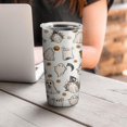 thumbnail image 4 of Hallween Ghost Cute Flower Spooky Tumbler with Straw, Ghost Cute Flower Spooky Stainless Steel Double Walled Vacuum Insulated Cup, Spooky Holiday Gifts for Women Men, 4 of 7