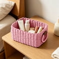 thumbnail image 4 of Luoshdecor Woven Rope Storage Basket Natural Paper Rope Organizer Basket Decorative Wicker Basket For Home Bathroom Bedroom Kitchen Office Sundries Cosmetics Toys, 4 of 6