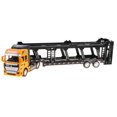 thumbnail image 4 of Juguete alimentado Por fricción de fundición de aleación remolque de coche a escala 50 Perfecl Camión Transportador de Coche Naranja, 4 of 8