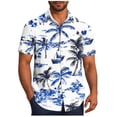 thumbnail image 2 of Awdenio Mens Shirts Casual Short Sleeve Button Down Bowling Shirts Retro Summer Tropical Beach Casual Dress Shirt for Men, 2 of 6