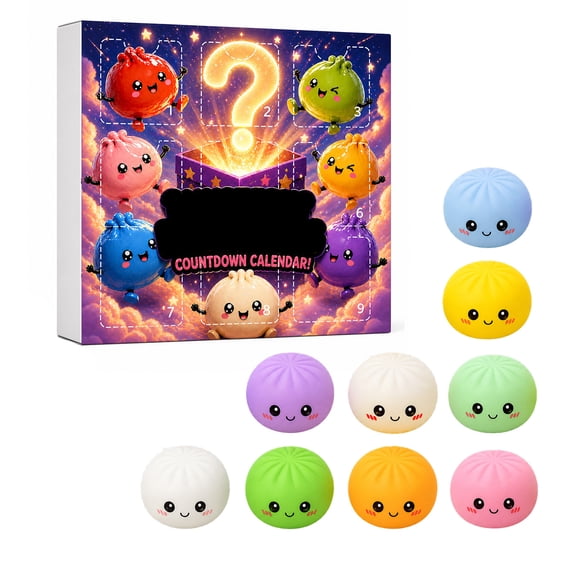 9 Pack of Extra Mini Squishy Dumplings,Extra Mini Mystery Dumpling Squishy Set,Mystery Dumpling Squishy Stress Relief Toys for Christmas Halloween Classroom Goodie Bags Party Supplies