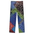 thumbnail image 4 of Colorful Bandana Patchwork Pattern Winter Female Pants Flannel High Waist Women Pants Lady Warm Straight Leg Plush Trousers, 4 of 7