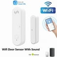 thumbnail image 2 of Sensor de puerta inteligente Tuya con WiFi, sensor de ventana con sonido de 80 dB, sensor de puerta con alarma de activación y desactivación por aplicación Smart Life, 2 of 8