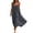 Dark Gray, variant on JIAYUE Women's Dress V Neck Spaghetti Strap Solid Color Linen Long Dresses Relaxed Fit Flowy Casual Sundress Sleeveless Vacation For Beach Holiday Daily Wear