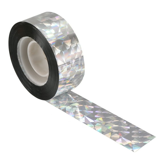 Bird Scare Tape,262 ft x 1 in PET Reflective Tape Ribbon Laser Floral,1 Roll