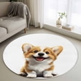 thumbnail image 3 of Watercolor Cute Puppy Round Area&nbsp;Rug 3ft Modern Cartoon Animal Non-Slip&nbsp;Washable Circle Rugs Soft Felt Indoor Floor Mat for Bedroom Kitchen Living Room Bathroom, 3 of 9