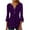 NQR1-Valentine's Day-Purple, variant on VKOYWKM Womens Valentine's Day Tunic Tops 3/4 Bell Sleeve Button V Neck Henley Shirts Love Heart Graphic Tees Pleated Empire Waist Hide Belly Blouses for Women Dressy Casual