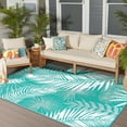thumbnail image 2 of MeyJey Outdoor Rug, 5'x7' Reversible Waterproof Area Rug, Plastic Mat for RV Patio Camping, Teal, 2 of 10