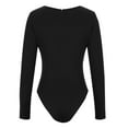 thumbnail image 4 of Clothing Sales Idoravan Bodysuits for Women Long Sleeve,Women's Long Sleeved Versatile Solid Color Fashion Tight Fitting Cutout Jumpsuit Black S, 4 of 6