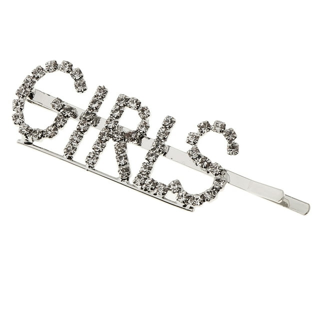 Pinza de cabello Elegante con letras de rhinestone para Chicas Perfecl de PLATA