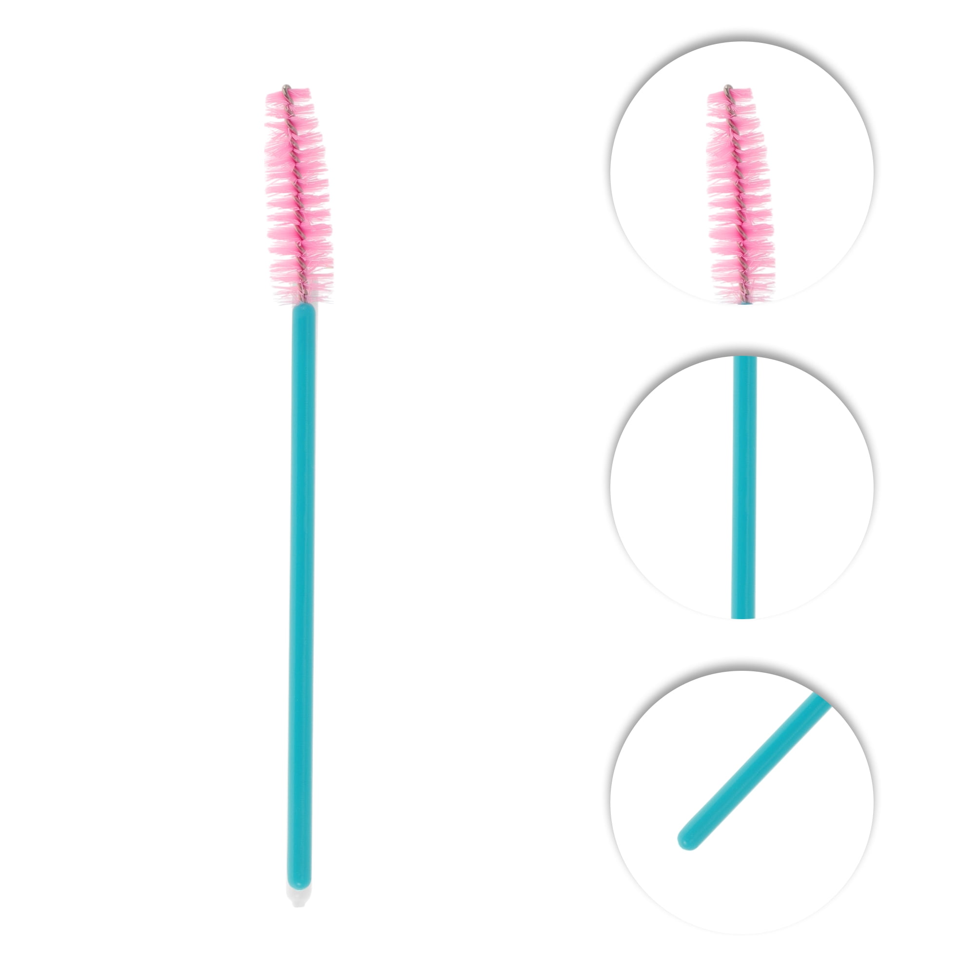 Unique Bargains Convenient Eyebrows Brushes for Travel 50 Pcs Blue, Pink