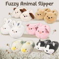 thumbnail image 4 of Cute Pig Animal Slipper for women Adult Fuzzy Warm House Slippers Novelty Fluffy Home Shoes Ladies Winter Slippers Indoor Outdoor（Size：5-6）, 4 of 5