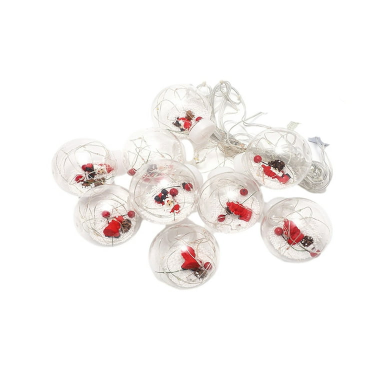 Christmas Wishing Ball String Lights, Lights Xmas Santa, Snowman, Curtain Lights for Home Window Ornaments, Indoor Outdoor Waterproof for Patio, Lawn, Garden, Decoration