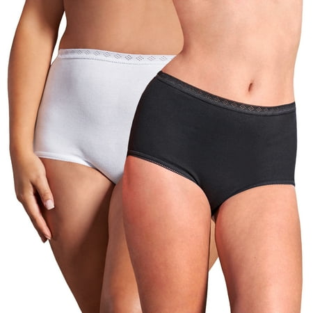 Pack 2 Calzones Algodon Tiro Alto 20518 Blanco 50 Baziani Lider.cl