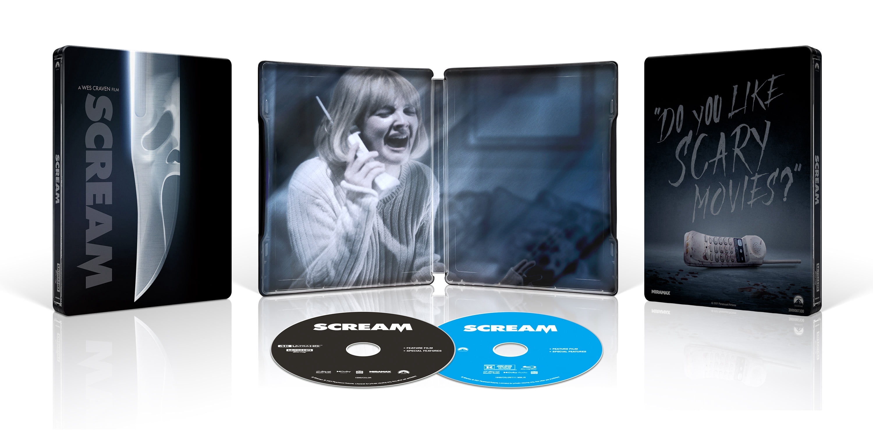 Paramount, Scream Steelbook 4K Ultra HD, Horror Movie, Rated R