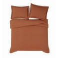 thumbnail image 4 of Brooklyn Loom Solid 100% Linen 3-Piece Full/Queen Duvet Set in Rust, Linen , Adult, All Season, OEKO-TEX Certified, 4 of 9