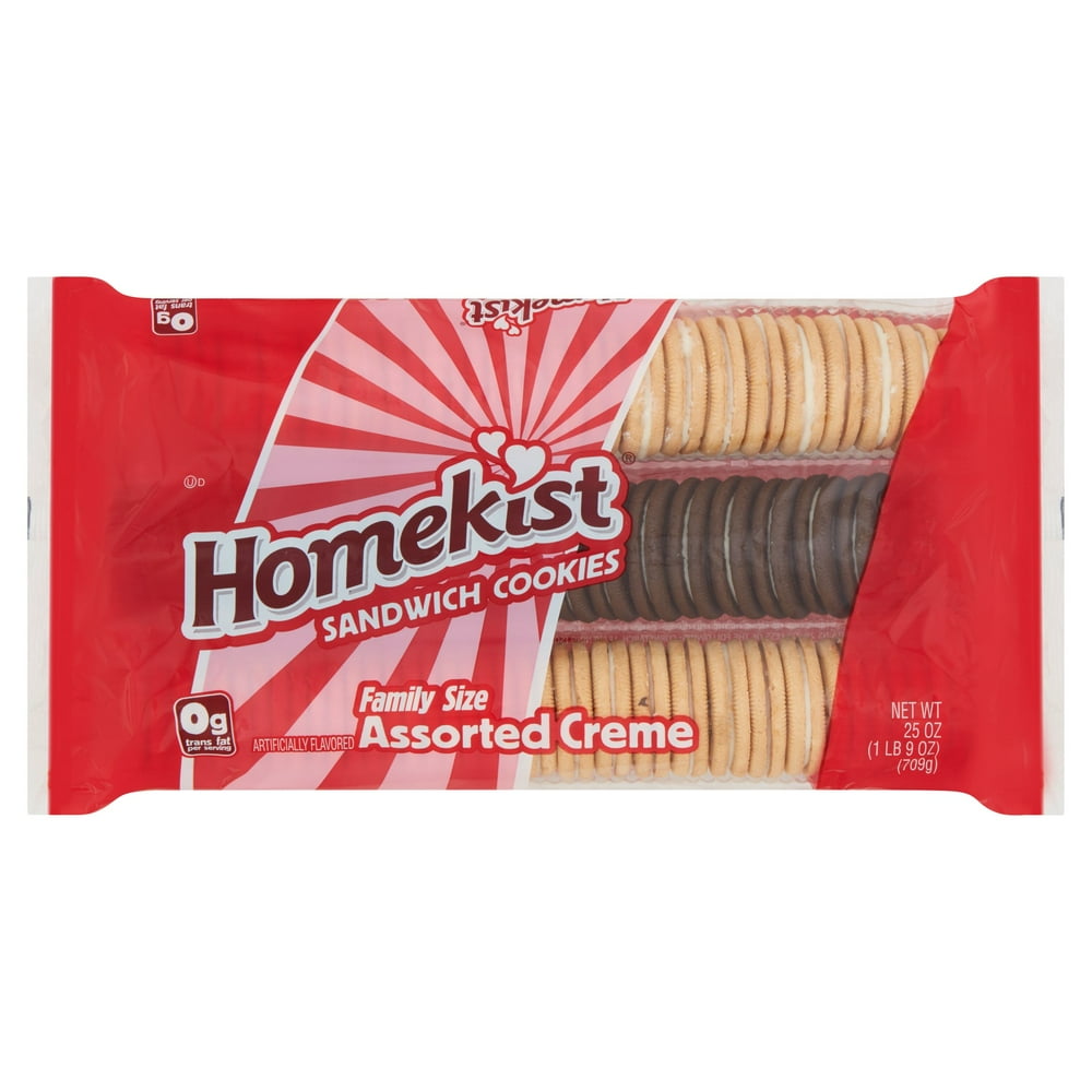 Homekist Assorted Creme Sandwich Cookie, 25 Oz.
