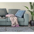thumbnail image 4 of Amrita Sen Designs  18 x 18 in. Paisley Leaf Geo Broadcloth Indoor & Outdoor Zippered Pillow - Muted Blue & White, 4 of 5
