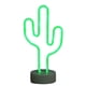 thumbnail image 1 of Lámpara de pared de neón con forma de cactus para dormitorio infantil con marco de escritorio, luz de noche alimentada por batería y USB, decoración del hogar, 1 of 5