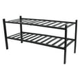 thumbnail image 1 of Free Standing Shoe Racks, Smoothly Surfaces Black Shoe Rack 2 Tier  For Corridor For Balcony, 1 of 8