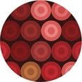 thumbnail image 1 of Ahgly Company Tapis Rond Lavable en Machine Intérieur Transitionnel Rouge, 7 Pieds Rond, 1 of 7