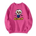 thumbnail image 3 of Men's Halloween Sweatshirt Ghost Pumpkin Graphic Casual Long Sleeve Spooky Pullover Sweatshirts New Stylish Comfortable T Shirts Hot Pink S, 3 of 5