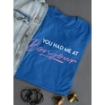 thumbnail image 3 of You Had Me At Bonjour Banner T-Shirt Women -Smartprints Designs, Female 3X-Large, 3 of 4