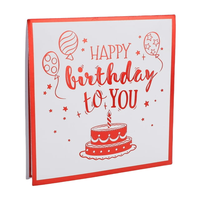3D Birthday Card with Music, Unique Foldable Light Up Celebration Card for Adults and Kids