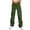 Dark Green, variant on Women's High Waist Washed Straight-Leg Jeans - Solid Color Versatile Non-Stretchy Casual Pants, Brown Size L