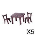 thumbnail image 1 of Juego de Sillas de Mesa de Resina, Figuras para Mesa de Arena, Escena, Calle, Edificio, Jardín de Hadas, 6x 5 piezas, 1 of 8