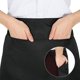 thumbnail image 4 of Delantales cortos Unisex Yuxing 3 con bolsillos negro 32, 4 of 5