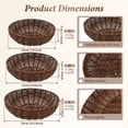 thumbnail image 2 of Serving Baskets Set of 3, Round Poly Wicker Bread and Fruit Basket for Food, Washable Storage Bowls for Kitchen Counter, 2 of 10